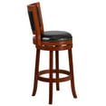 thumbnail image 5 of Emma + Oliver 30"H Light Cherry Wood Open Panel Back Barstool, Swivel Seat, 5 of 7
