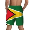 thumbnail image 2 of Mens Swim Trunks Guyana Flag Quick Dry Board Shorts with Compression Liner, 2 of 6