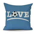 thumbnail image 2 of Simply Daisy's, Love Soccer, Black 16 Inch Word Print Pillow, 2 of 2