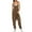Coffee Brown, variant on Womens Sleeveless Jumpsuit Loose Spaghetti Strap Baggy Overalls Jumpers Casual Long Pants Rompers with Pockets 2025