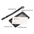 thumbnail image 4 of Equipaje Etiqueta, PVC Identificador Tarjeta Soporte Etiqueta, No Tu Bolsa Patrón Viaje Bolso Etiqueta con Ajustable Correa para Equipaje Maleta, Negro, 4 of 5