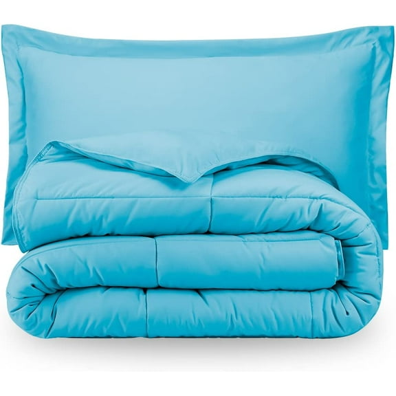 Aqua Twin Extra Long Down Alternative Comforter Set by Ivy Union