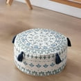 thumbnail image 3 of Cubierta de Puf sin relleno Macarena reposapiés decoración de estar Azul, 3 of 8