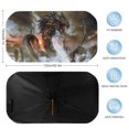 thumbnail image 2 of Leviatán Sombrilla Solar para Auto - Protector de Parabrisas Plegable | Cortina Solar Delantero | Bloqueo UV y Aislamiento de Calor 133x73cm, 2 of 6
