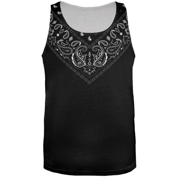 Bandana Paisley Yoke All Over Adult Tank Top - 3X-Large