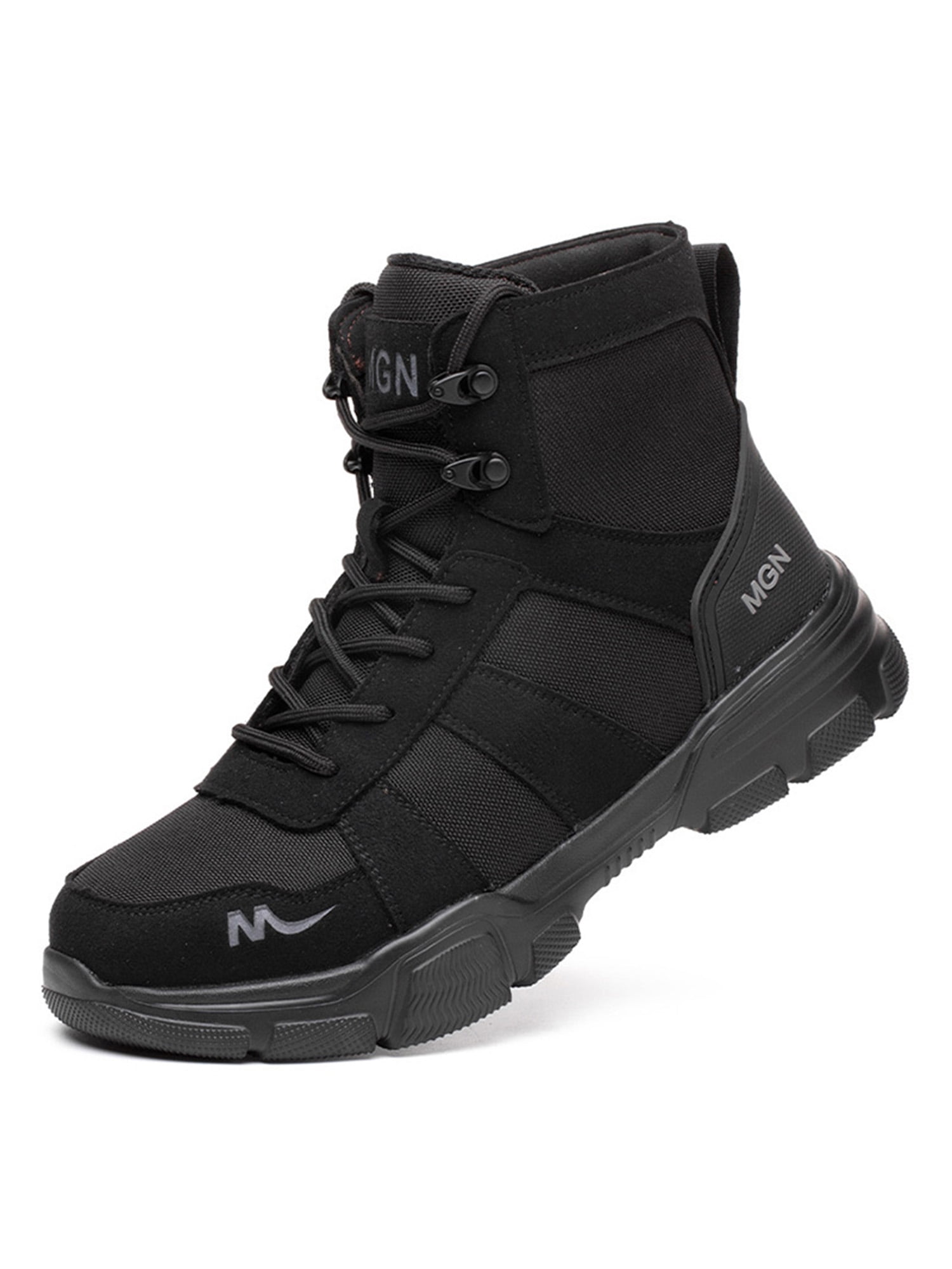 Gomelly Waterproof Steel Toe Work Boots for Men Lace Up Protection