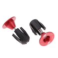 thumbnail image 1 of 2-Pack Tapones de extremo de barra de aluminio Tapas de extremo de manillar para bicicletas de carretera Rojo Sunnimix Enchufes de extremo de barra, 1 of 7