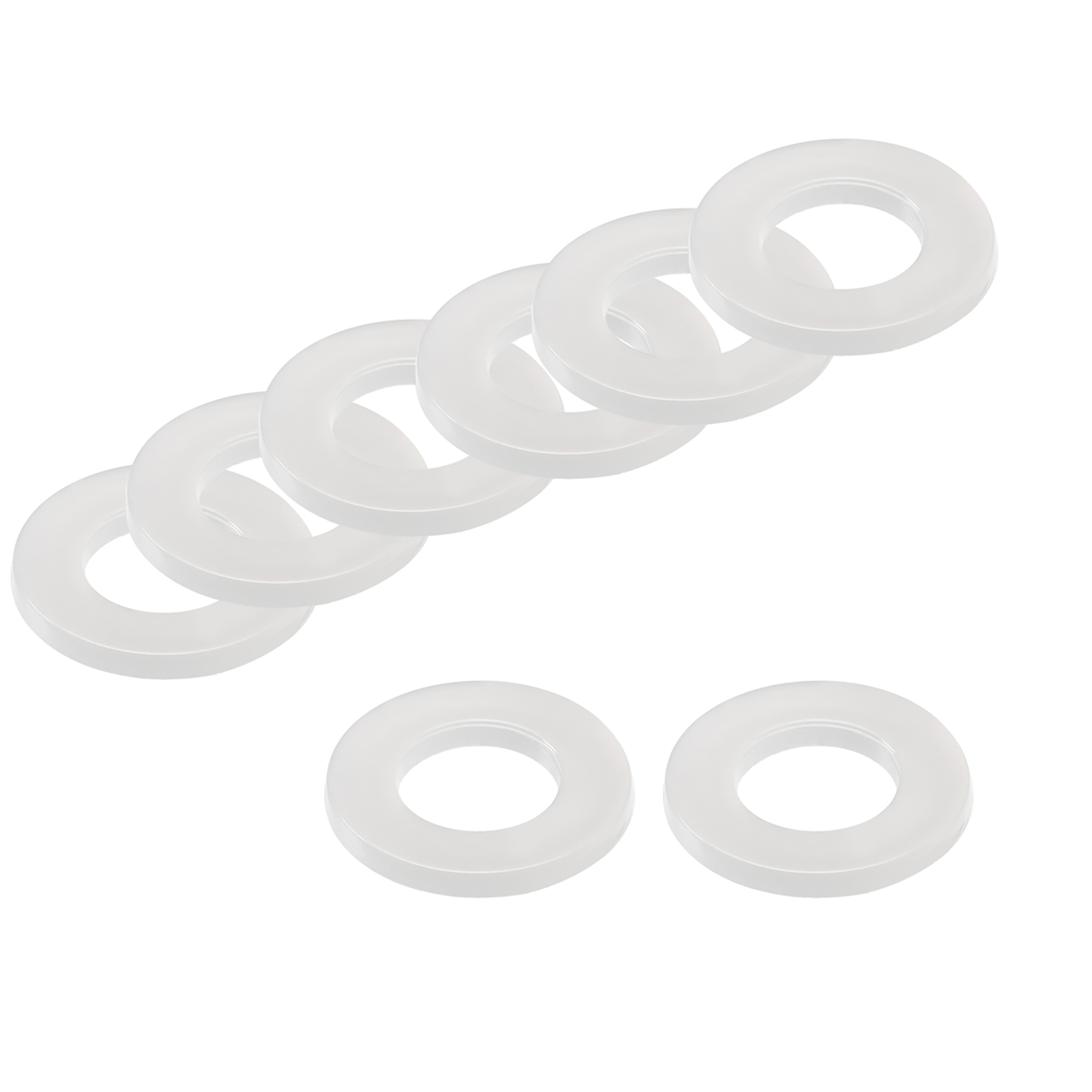 Insulating Washer, 80 Pcs 8mm x 16mm x 1.5mm White Vulcanized Fiber
