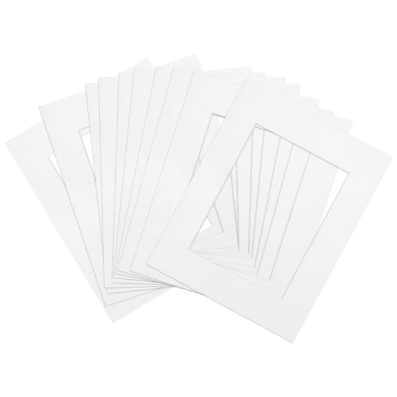 Uxcell 4.9" x 6.9" Picture Mat, Cut Frame Mattes for 3.5" x 5", White 14 pack