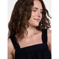 thumbnail image 4 of Time and Tru Women's Eyelet Embroidery Trim Tank Top, Sizes XS-XXXL, 4 of 5