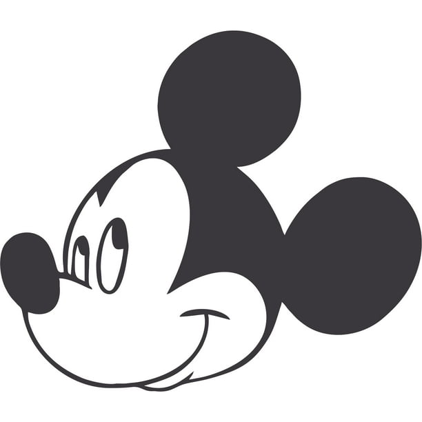 The Mickey Mouse Head Cartoon Character Art Vinyl Decors Sticker Design Decal Girls Boys Kids Room Bedroom Nursery Kindergarten Home Decor Stickers Wall Vinyl Design Decoration Size 20x18 Inch Walmart Com