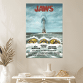 thumbnail image 2 of 1975 Jaws Movie Poster/Print Martin Brody Quint Great White Shark Retro Style - Size 24''x36'' - Postora, 2 of 5
