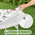thumbnail image 5 of White Christmas Snowman Pattern Round Fitted Tablecloth with Elastic Edge,Dining Table Cover Waterproof,Outdoor Round Tablecloth for Camping,Dining,Indoor and Outdoor, 5 of 7