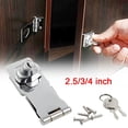 thumbnail image 5 of Heavy Duty Locking Hasp And Staple With Keys Padlock Cupboard Shed Garage Lock, 5 of 8