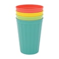 thumbnail image 1 of Mainstays 4 pack Plastic Drinking Tumbler, Multi-color, Unbreakable & Lightweight Cups, 1 of 6