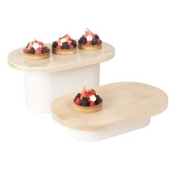 Cal Mil 22411-3-71 10 x 18 x 3 in. Blonde Oval Riser