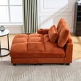 thumbnail image 6 of Sleeper Sofa Couch Bed, Oversized Chaise Lounge Chair Cozy Cloud Couch (Orange), 6 of 11