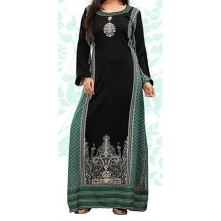 Beautiful Long Dress, Indian Caftan, Kaftan Dresses | IMANE TEAL | Bust Size