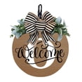 thumbnail image 1 of CaiYueKe Welcome Wreath Sign, Front Door Hanger Decor, Seasonal Holiday Decoration for Home Entryway, Porch, Wall, Mantle, Wedding, Housewarming Gift, Rustic Farmhouse Decor, 1 of 2