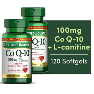 coq 10 l carnitine Nature's Bounty CoQ10 100 mg + L-Carnitine Softgels, 60 Ct