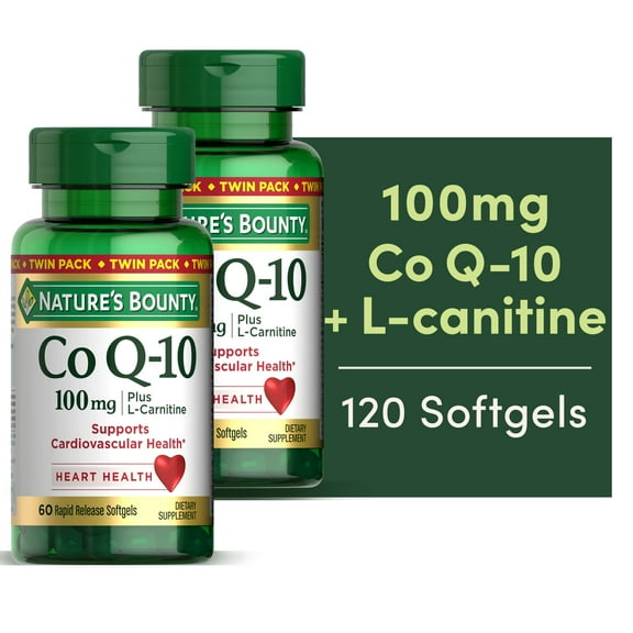 Nature's Bounty Co Q-10 Softgels, 100 Mg, 60 Ct, 2 Pack