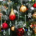 thumbnail image 5 of 85 PCS Decoración navideña Acrílico Copo de nieve Carámbanos Árbol de Navidad Carámbano Copo de nieve con adornos de línea de cristal Conjunto para decoraciones de fiesta de Navidad Xemadio LRWJ1038, 5 of 5