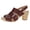 Wine, variant on Tatiana Stylish Gladiator Sandal for Women - Luxe Leathers and a Heel for a Classy, All-Day Look - Cushioned Footbed for All-Day Comfort Tan 9.5-10 M US