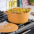 thumbnail image 2 of Spice by Tia Mowry - Savory Saffron Honey Gold 3.5-Quart Enameled Cast Iron Casserole, 2 of 10