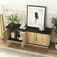 thumbnail image 6 of GVN TV Stand, Entertainment Center,Natural Wood Grain Four-Door MDF TV Cabinet for Living Room, Bedroom, 6 of 13