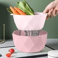 thumbnail image 2 of Simplicity Double-Layer Drain Basket With Pass-Over Spoon Rice Kitchen Washer Coander Vegetate Noodles Polygon Kitchen Drain Basket Strong Permeability, 2 of 5
