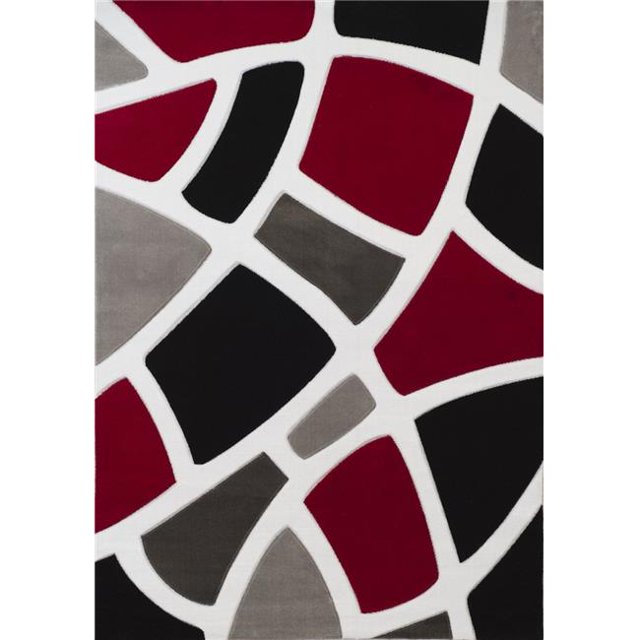 United Weavers 710 01530 58 Tapis de Cour Studio 5 Pi. 3 Po. x 7 Pi. 2 Po., Rouge