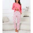 thumbnail image 6 of WQD Womens Pajama Sets 2 Piece Lounge Sets Soft Loungewear Comfy Pj Sets Long Sleeve Top and Pants Loose Sleepwear with Pockets for Fall Winter Spring, 6 of 7