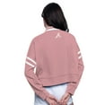 thumbnail image 2 of Women's-Starter  Pink Atlanta Braves Power Play Cropped Pullover Sweatshirt, 2 of 3