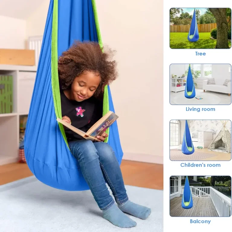 AMERTEER Sensory Swing for Kids Indoor Outdoor Use Kids Pod Swing Seat Holds Up to 300 LBS Indoor Swing for Kids Hanging Hammock Chair with Upgraded Inflatable Cushion Accessories Walmart