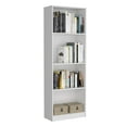 thumbnail image 3 of Xukmct 42" Wide 9 Shelves Wood Bookshelf Bookcase Book Storage Rack for Living Room, Office, White, 3 of 6