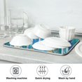 thumbnail image 7 of Yayeee Dish Drying Mat for Kitchen Counter 16"x18" Microfiber Absorbent Pad, Blue Sea, 7 of 7