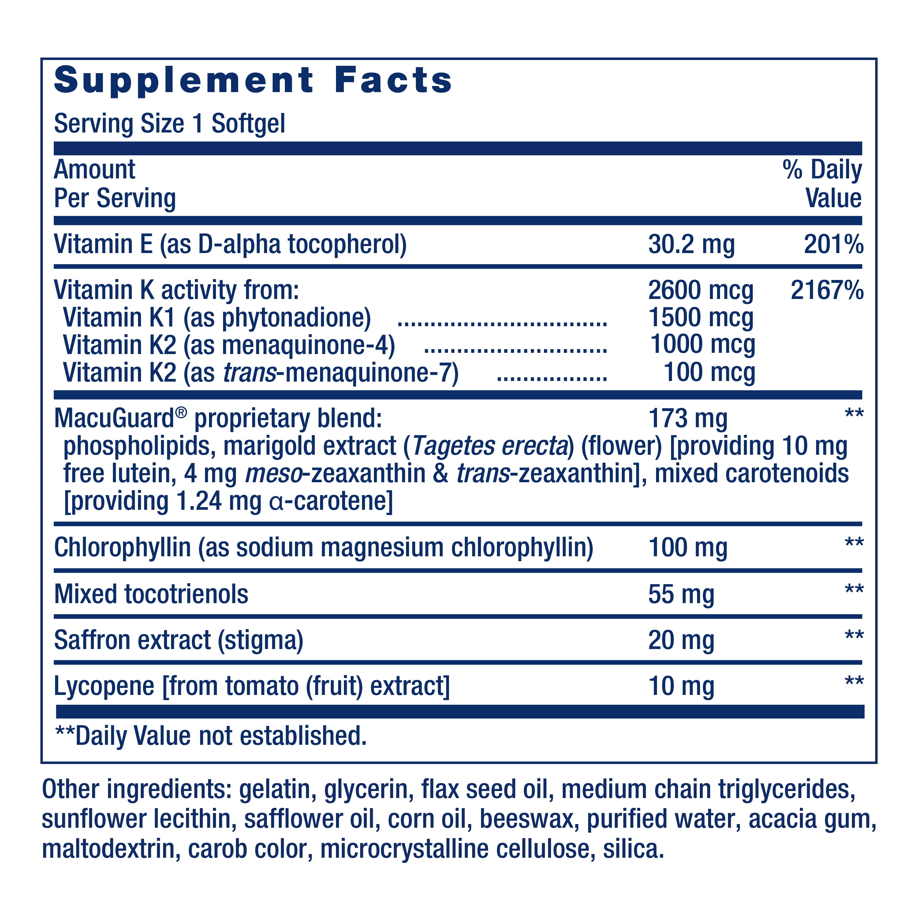 Life Extension Once-Daily Health Booster, vitamins E, K1 & K2, phospholipids, fat-soluble nutrients for eye health, bone health, heart health, gluten free, 1 daily, non-GMO, 60 softgels