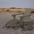 thumbnail image 4 of Folding Adirondack Ottoman HDPE Outdoor Adirondack Chair Footrest for Outside Indoor,19.7in W,Brown, 4 of 8