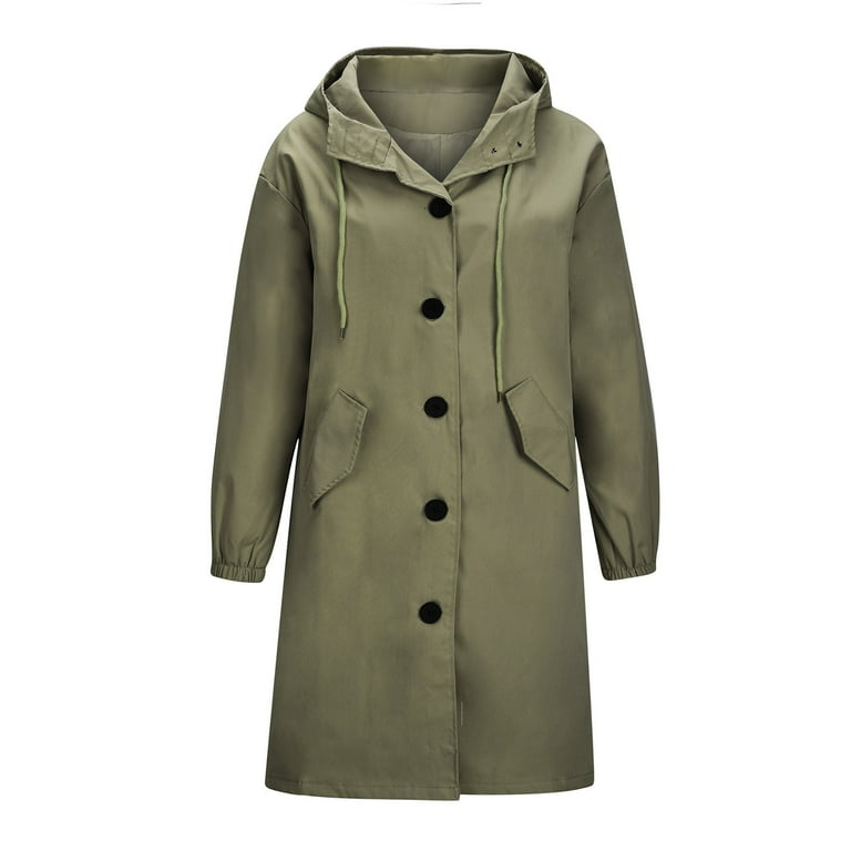 Patrick's Day AXXD Plus Size Trench Coats For Women Long