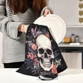 thumbnail image 6 of Dreamtimes Skull Kitchen Towels, 18 x 28 Inch Super Soft and Absorbent Dish Cloths for Washing Dishes, 1 PCS Reusable Multi-Purpose Microfiber Hand Towels for Kitchen, 6 of 7