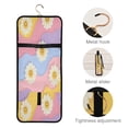 thumbnail image 4 of 3-Piece Travel Toiletry Bag Set, Hanging Wash Bag with Makeup Bag & Brush Case,Waterproof Cosmetic Organizer for Travel, Gym & Home Cute Adorable Smiling Daisies, 4 of 10