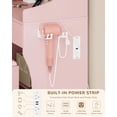 thumbnail image 5 of Pink Vanity Set with Mirror and Lights, Akaber Makeup Vanity Desk with Chair, Charging Station, Vanity for Women, 5 of 9