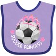 thumbnail image 3 of Inktastic Soccer Princess- Tiara Girls Baby Bib, 3 of 4