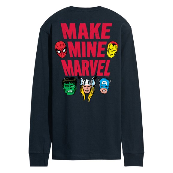 Marvel The Avengers - Make Mine Oversized - Adult Long Sleeve Graphic T-Shirt