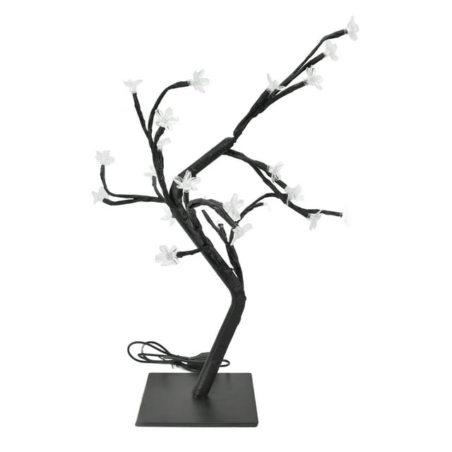 Luz de bonsái, lámpara de árbol de flores de cerezo de plástico + PVC 100LM brillo portátil alimentado por USB para jardín LHCER 1
