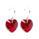 thumbnail image 3 of Juego de aretes y collar ZVEZDA de caucho con dije en forma de corazón plata mexicana ley .925 rojo, 3 of 5