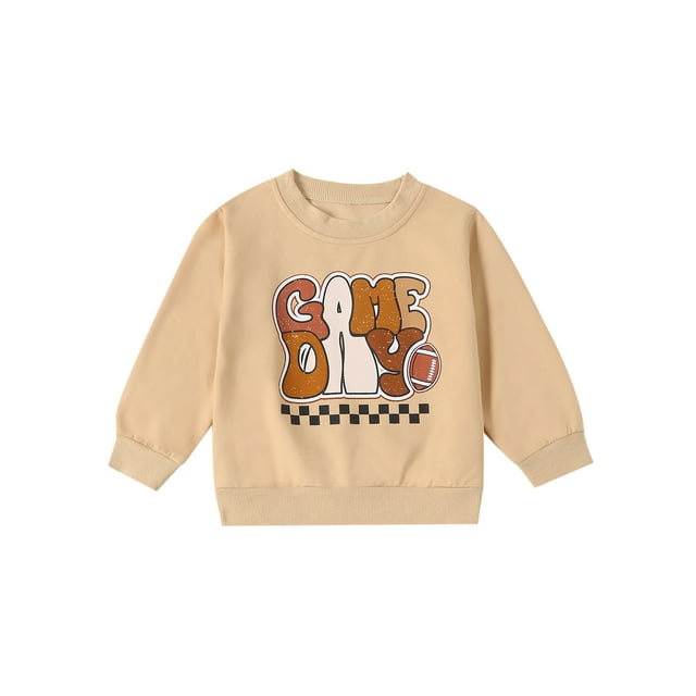 xiaxaixu Chandail pour Enfants, Chandail à Capuchon à Manches Longues à Col Rond avec Lettres et Imprimé de Football, Chandail à Enfiler pour Garçons et Filles