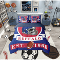 thumbnail image 2 of Erosebridal American City Buffalo Bed in a Bag, Football Soccer Bed Set, Sports Theme Reversible Comforter Sets, Super Cozy Room Decorative, 7pcs, 2 of 6