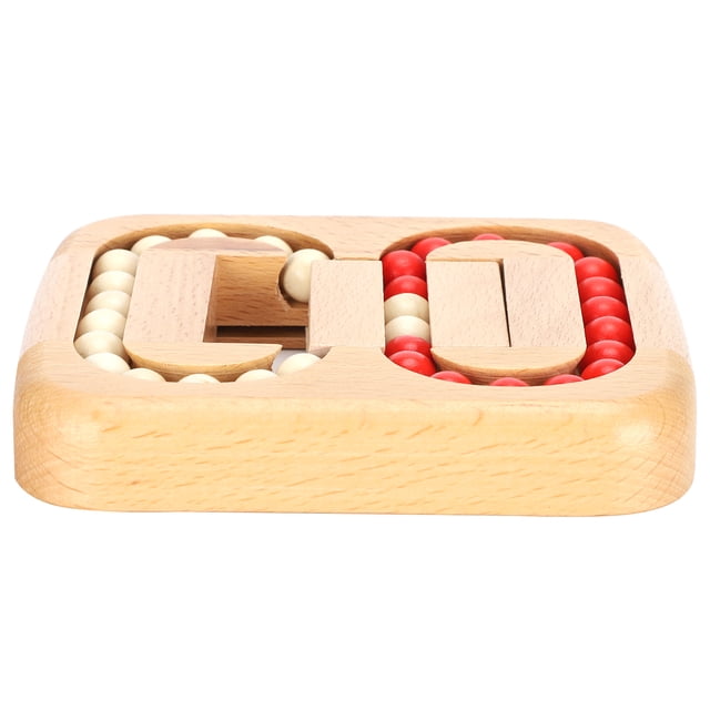 Juguete de madera con forma de bola plana, Luban Lock, para desbloquear, para adultos y niños, juego de laberinto educativo científico, rompecabezas
