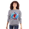 thumbnail image 3 of Airbrushed Bear Mascot Icee Ahh Unisex Plus Size Sweatshirt Brisco Brands 2X, 3 of 5